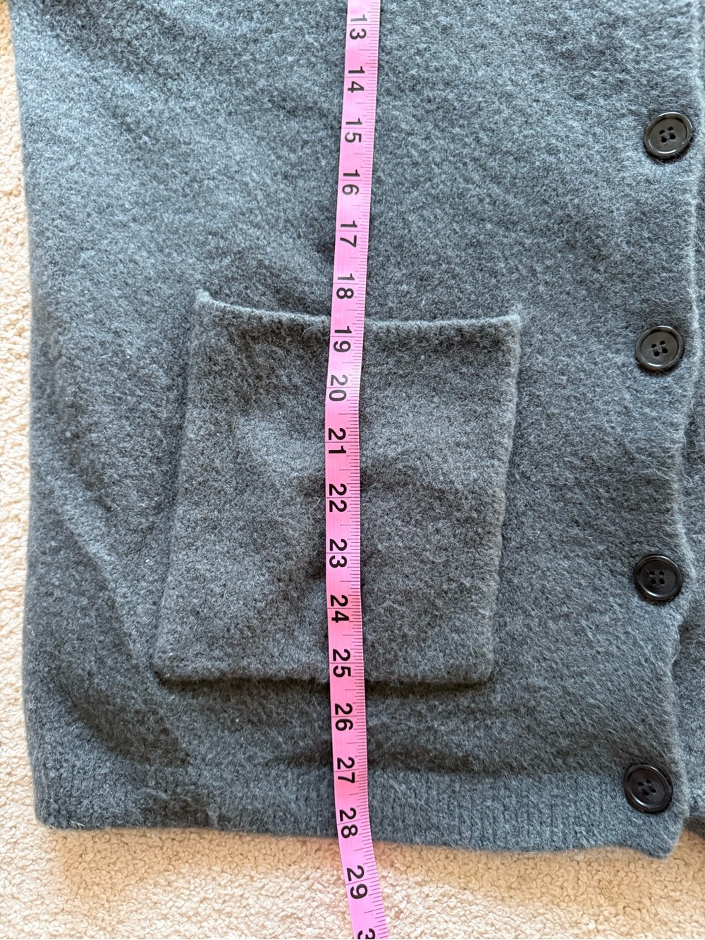 Zara Hooded Button Cardigan in Dark Gray - Picture 12 of 12
